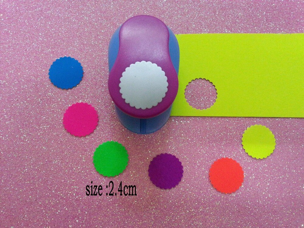 2.5 cm-7.5 cm fala koło dziurkacz ręczny perfurador de EVA dla dzieci robić scrapbookingu scrapbooking dziurkacz papieru dziurkacze z pianki EVA cios