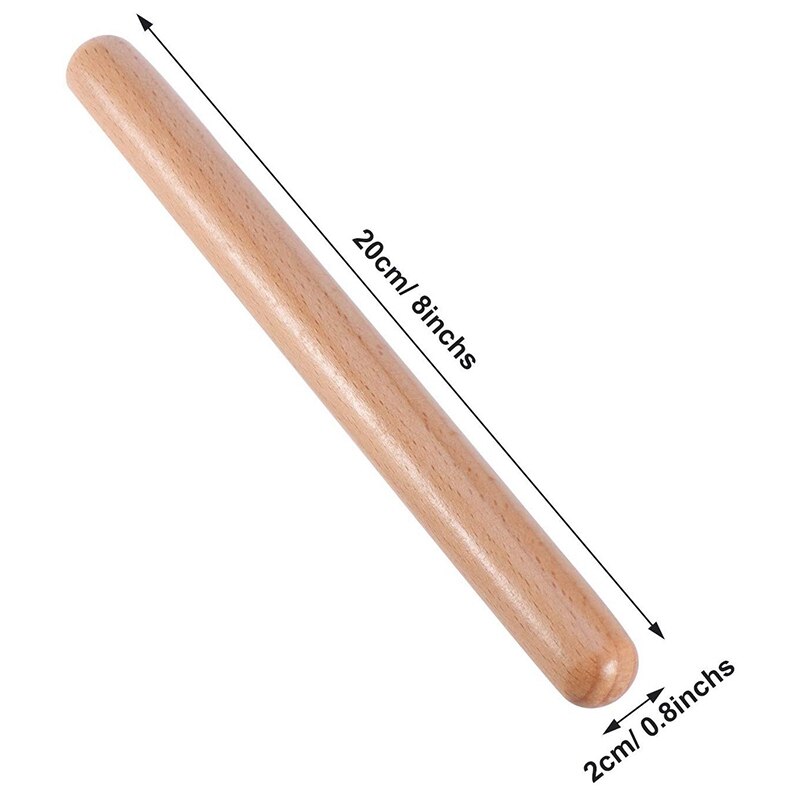8 Pairs Clical Wood Claves Musical Percussion Instrument Natural Hardwood Rhythm Sticks Percussion Rhythm Sticks Children Mus
