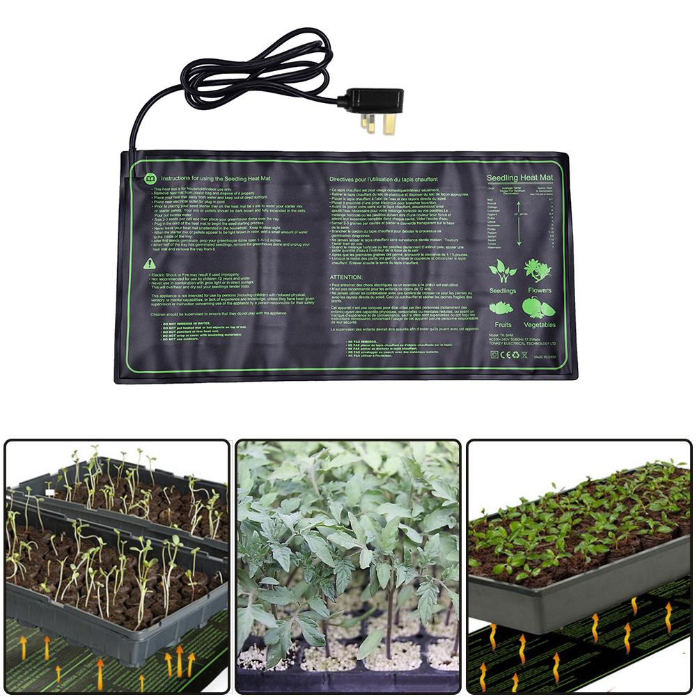 Zaailing Verwarming Mat 20*10inch Waterdichte Plant Zaad Kieming Voortplanting Kloon Starter Pad 110 V/220 V 18W Tuin