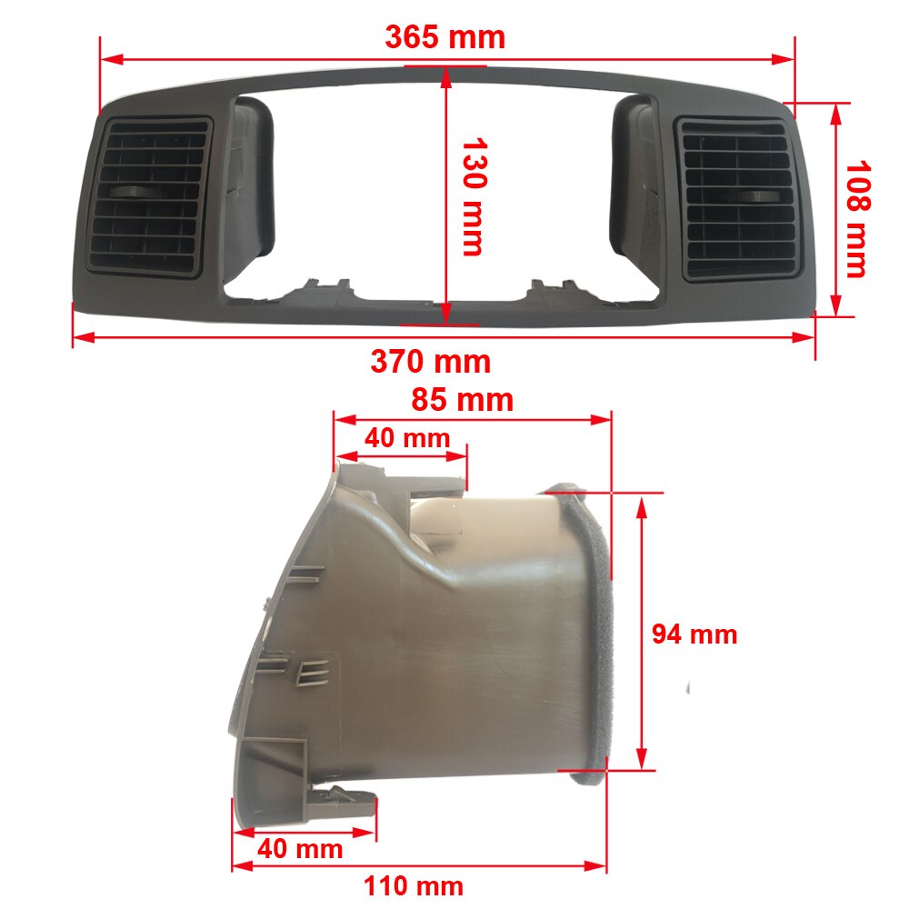 2 din coche Marco de salpicadero para radio racor adaptador Panel de salpicadero para Toyotai Corolla E120 Corolla EX BYD F3 marrón accesorios de coche