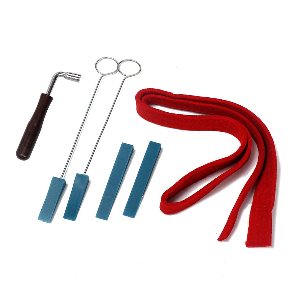 6Pcs Piano Tuning Lever Tools Kit Mute Hammer DIY Piano Part Piano Tuning Tool Wooden Handle Fixed Tuning Wrench