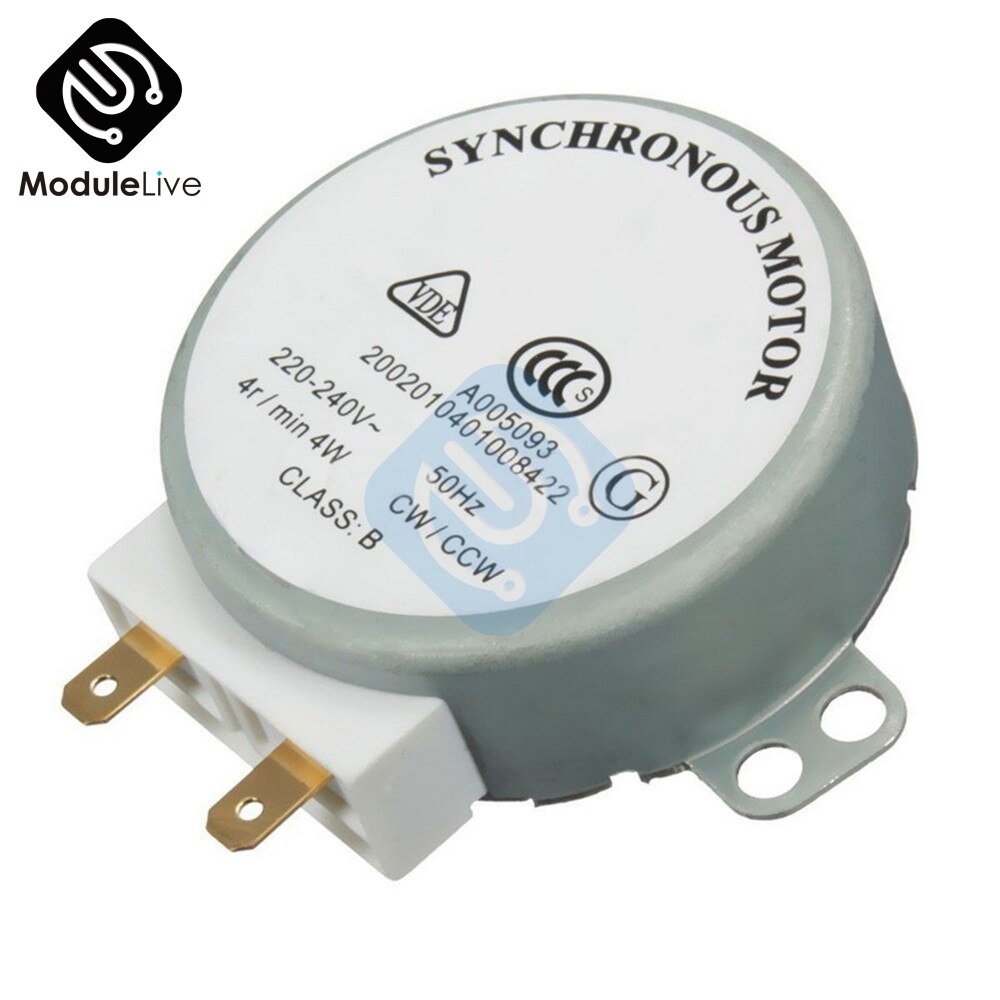 AC 220V-240V 50Hz Synchronous Motor CW/CCW Microwave Turntable Turn Table TYJ50-8A7 DShaft 4 RPM VEJ20 P20 Tools