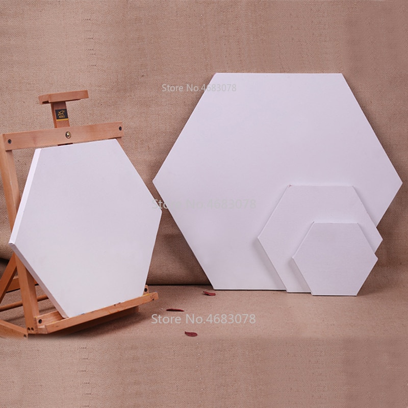 5 Stuks Hexagon Katoen Houten Frame Voor Canvas Olieverf Kunstenaar Schilderdoek Blank Katoen Canvas Panelen