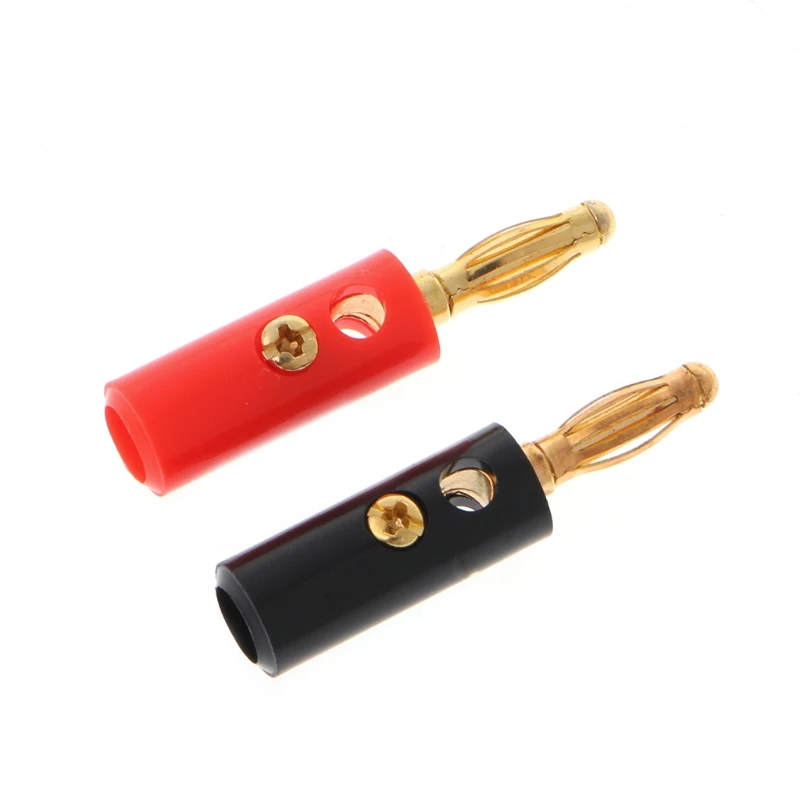 10 stks Banaan Luidsprekerstekkers Zilver 4mm Banaanstekker Connector Voor Audio Video Luidsprekerkabel Adapter Terminal