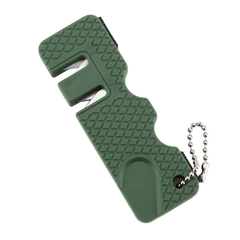 Ammattimainen veitsen teroituspuikko 12 tuuman keittiön teroitusteräsveitsen teroitus hiiliteräksestä kestävä ruostumattomasta teräksestä valmistettu veitsen teroitin: Vihreä