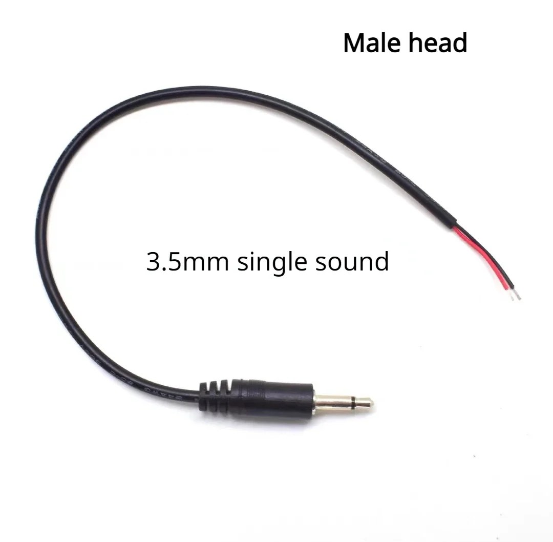 Lydkabel 2.5mm 3.5mm hannplugg/hunnplugg til bar ledning åpen ende ts mono /3- polet /4- polet trrs stereoplugg jack-kontakt: Gull / Under 5 stk