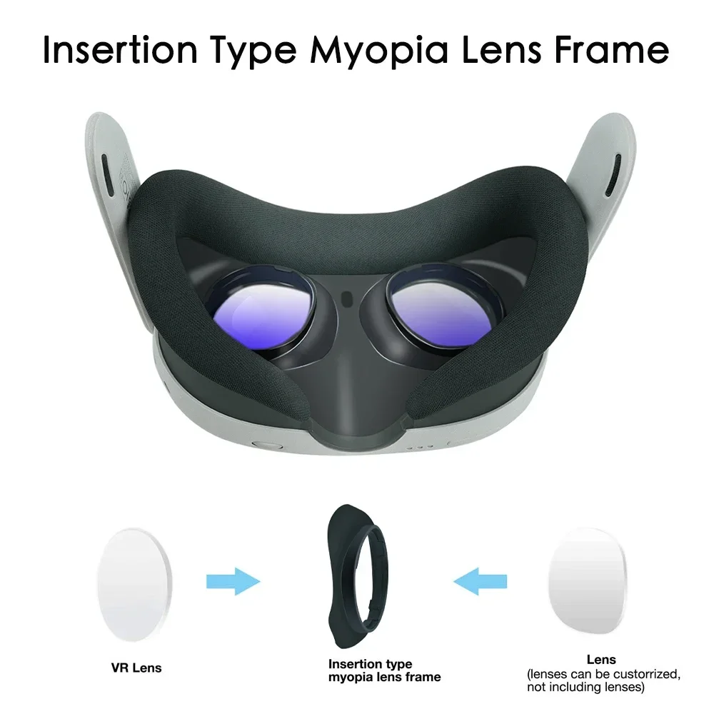 Lentes graduadas VR para Quest 3, lentes para miopía, gafas antiradiación y antiazules, montura de gafas para accesorios Meta Quest 3