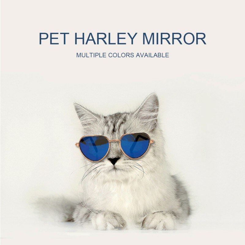 Gafas de sol clásicas con personalidad para perro y gato, lentes de sol con forma de corazón, reflectantes, para perros pequeños