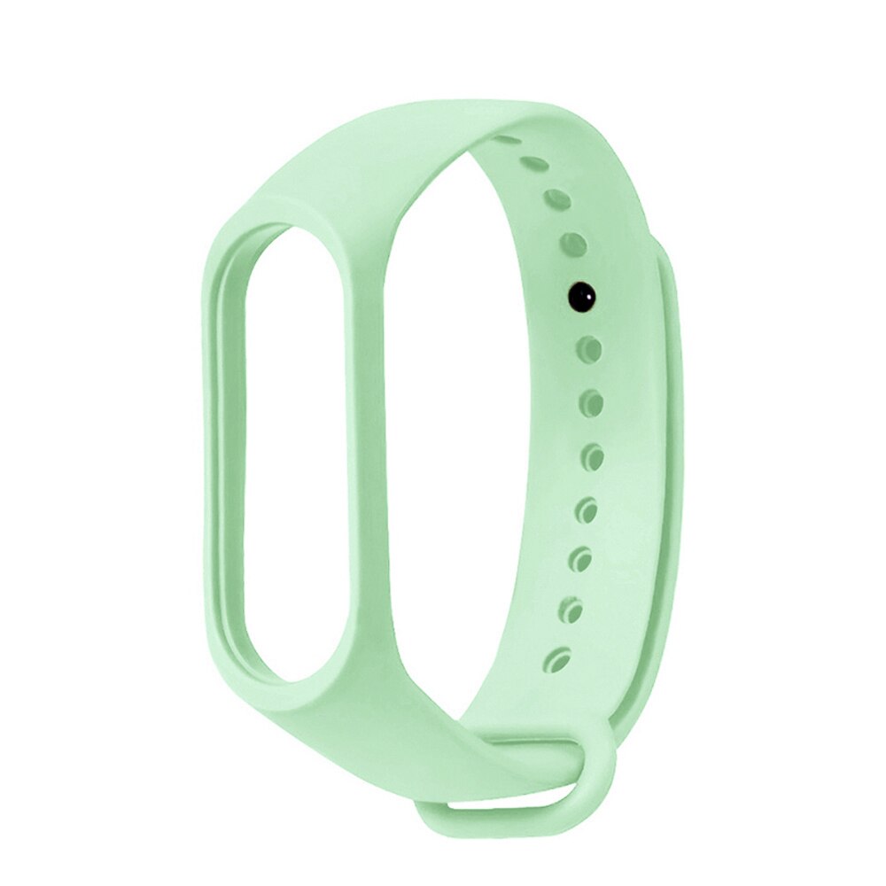 Bracelet For Xiaomi Mi Band 4 3 Strap Silicone Black Wrist Strap For Xiaomi MiBand 3 4 Wriststrap Bracelets Miband M3 M4: Light Green