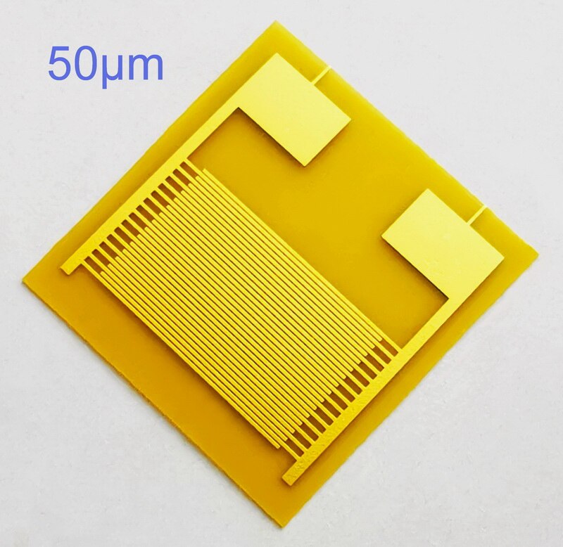 Matriz de capacitancia de electrodo Interdigital Flexible, Sensor de humedad biológico de Gas, Chip PI, desgaste inteligente