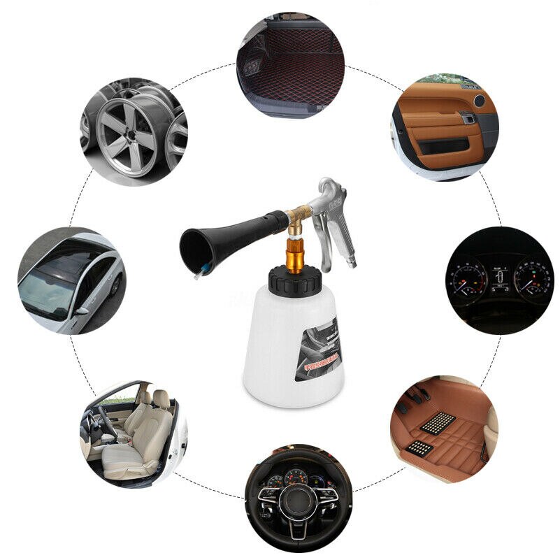 Bilvaskemaskin bilinteriør dyprensende maskinpistol med høytrykksbørste