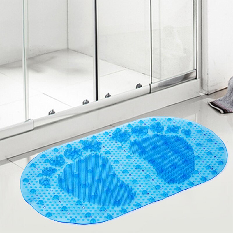 Shower Bath Mat Environmental Protection Toilet Household Bathtub Bathroom Hollow Hydrophobic Anti-Slip Pad with Suction Cups