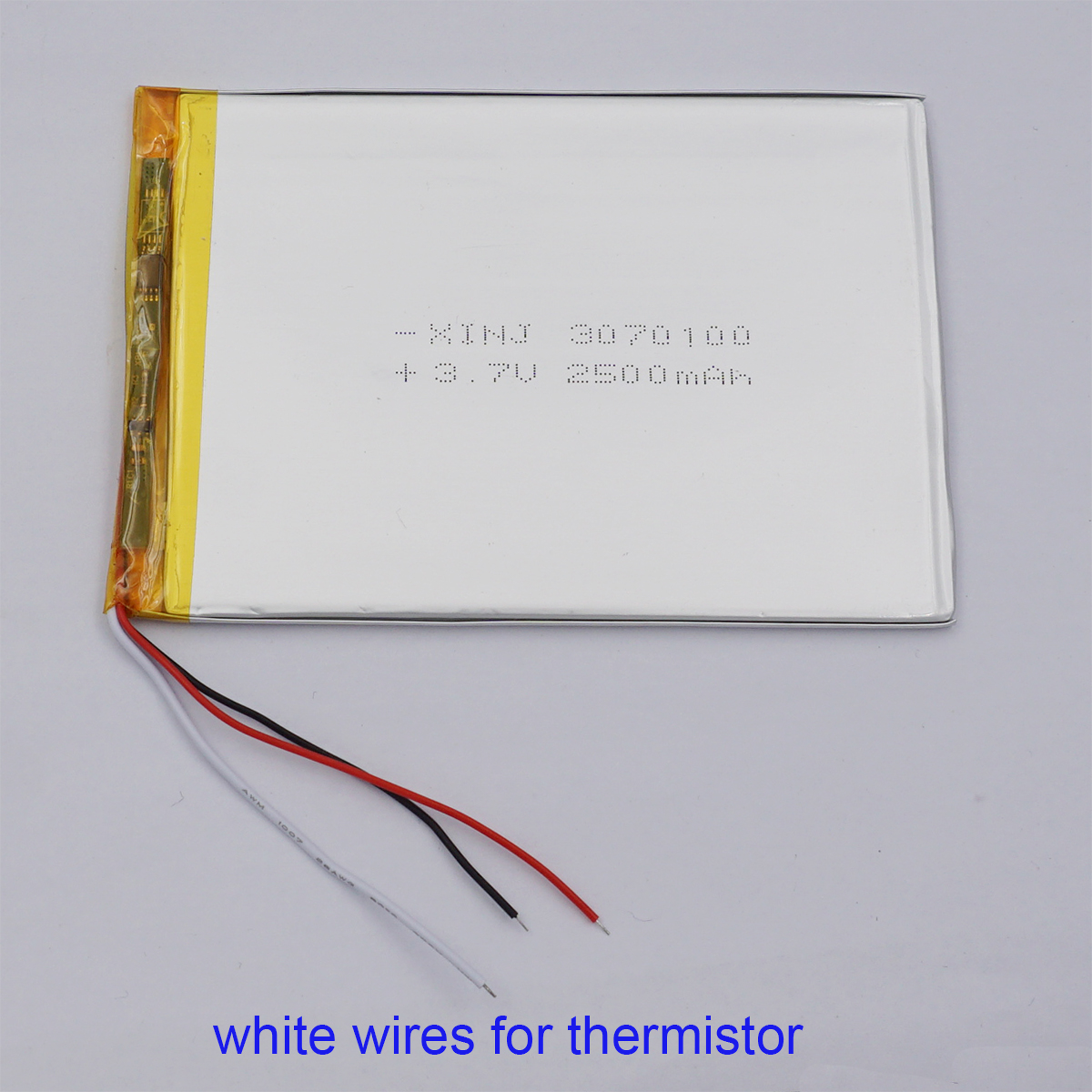 3.7V 2500 mAh 9,25 wh 3070100 polimerowe ogniwo akumulator litowy Lipo 3 przewody termistor do przenośnego tabletu z podświetlana podkładka LED GPS