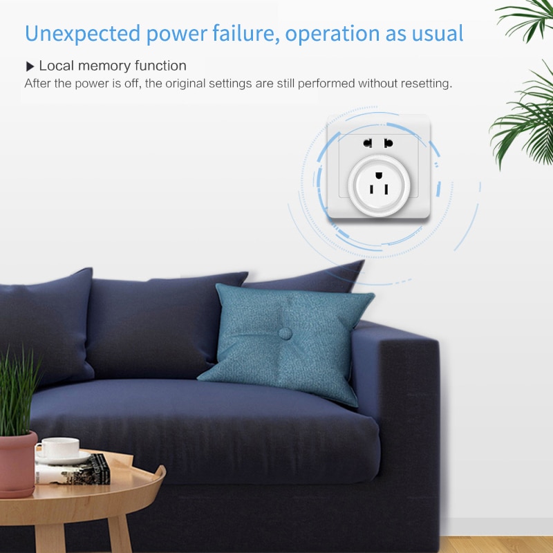 WiFi Bluetooth Mesh Smart Plug US Outlet Smart Socket Remote Control Suitable For Alexa Google Home Assistant For Hao Deng APP