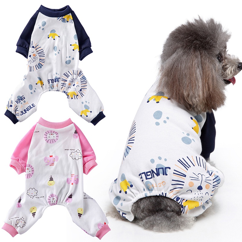 Pyjama imprimé mignon pour petits chiens, vêtements pour chats, combinaison pour chiots, manteau pour chiens, chihuahua, poméranien
