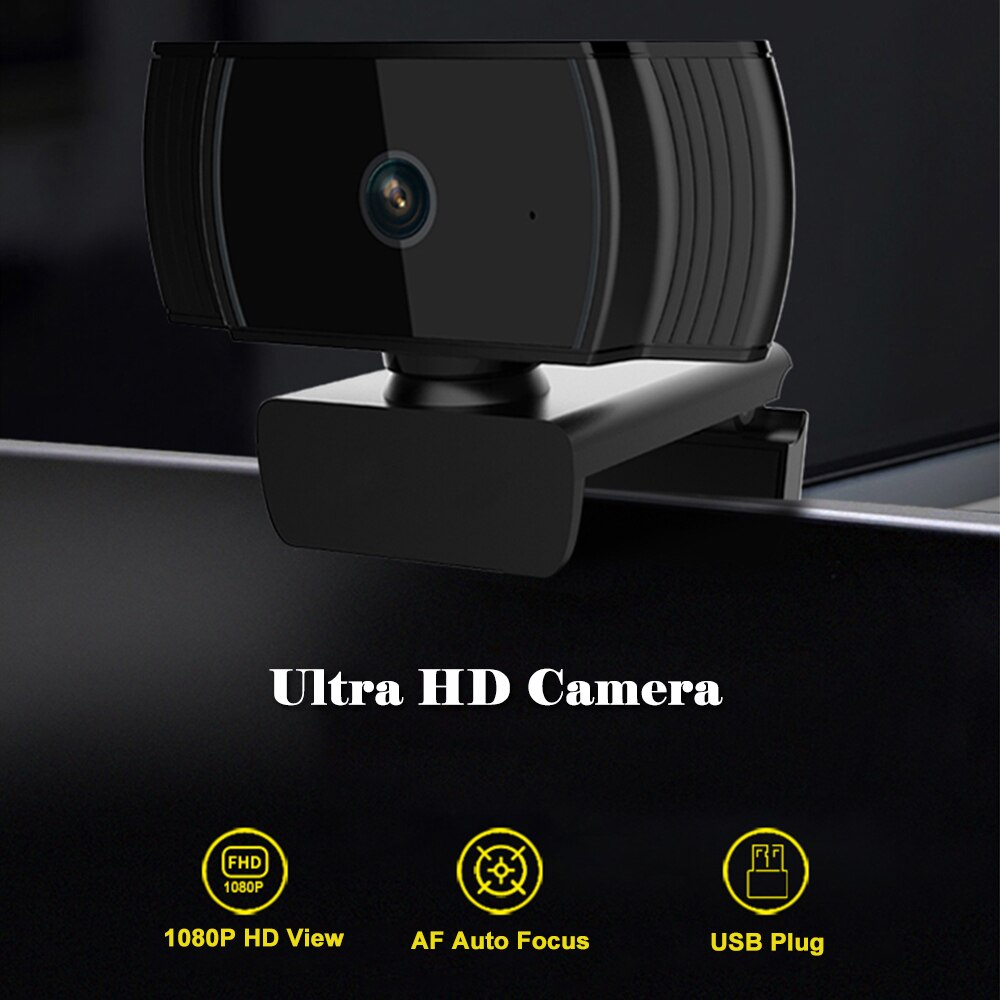 Hd 1080P Pro Webcam Autofocus Camera Full Hd, breedbeeld Video Bellen En Opname Mini Camera Desktop Pc Laptop Webcam