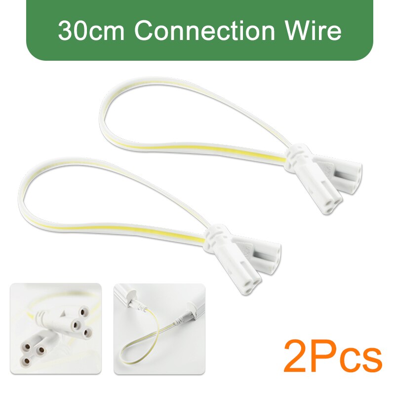 Kaguyahime LED Tube T8 T5 Integrated 6W 10W 220V/110V Fluorescent Tube LED T5 Light Tube Lamp Lighting 30cm 60cm Warm White Cold: 2pcs Connect Cable / Only One Cable