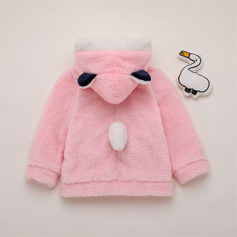Pudcoco isbjørn plysj fleece hette småbarn baby gutter jenter polstret søt tegneserie sweatshirt topp pels hettegensere klær