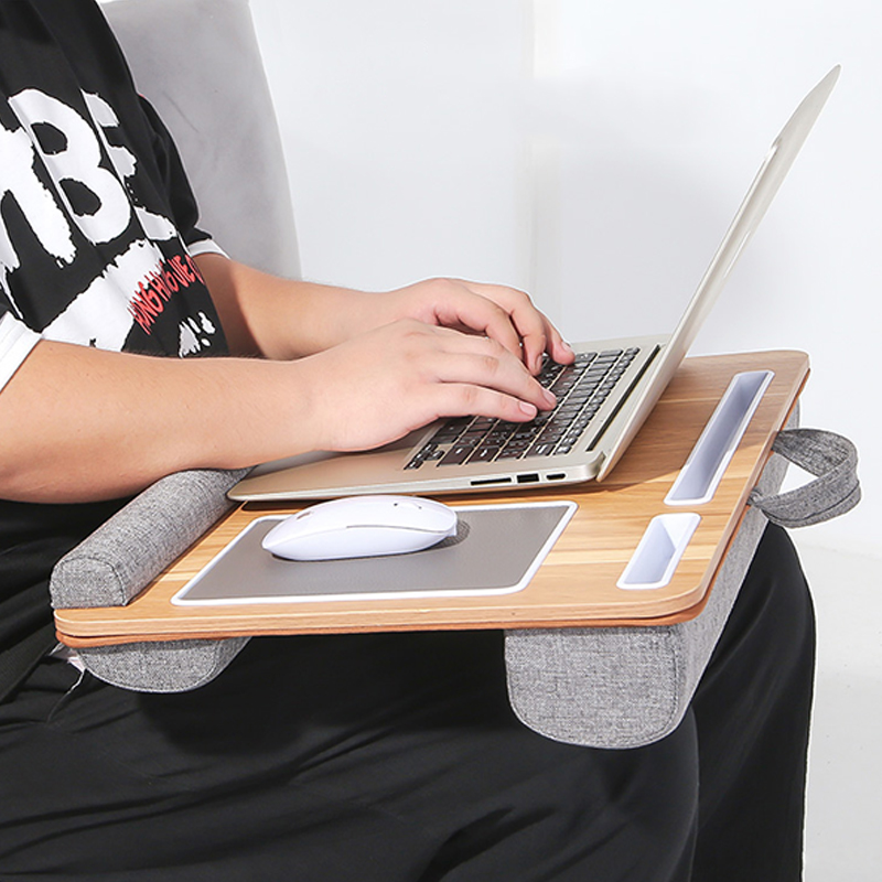 Laptop Desk Stand Voor Student Slaapzaal Slaapkamer Laptop Tablet Computer Knie Knie Bureau Met Card Slot Draagbare Knie Desk Stand