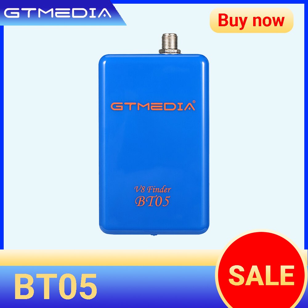 GTMedia-buscador de satélite V8, BT05, DVBS2, compatible con sistema android e ios, 1080p, Bluetooth, buscador de satélite, batería de litio en el interior