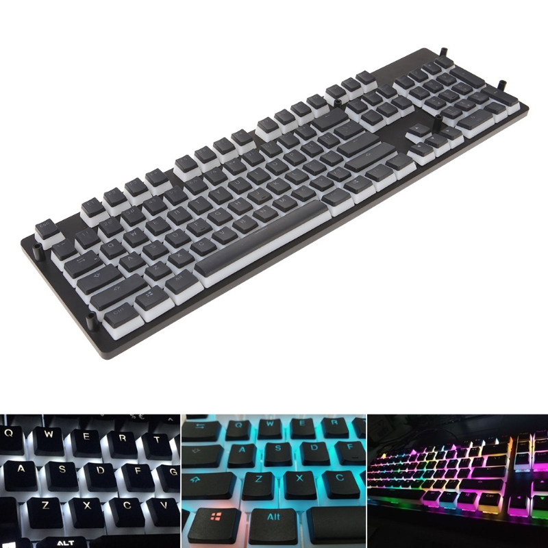 104 ANSI Layout PBT Doppel Haut Milch Schuss hinterleuchtet Keycap Für OEM Kirsche MX