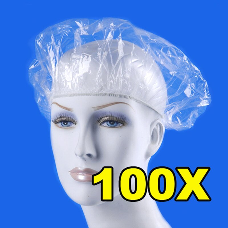 50/100 stk engangs dusjhetter lue badehetter hotell engangs elastisk dusjhette klar hårsalong badehetter