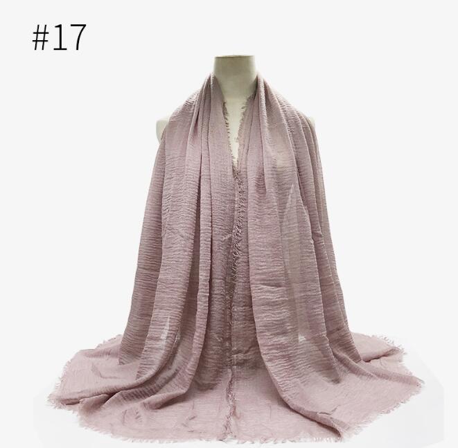 Écharpe Hijab en viscose de coton, 10 pièces, , écharpe, châle à la , bon marché, enveloppe musulmane, 50% pièces: 17