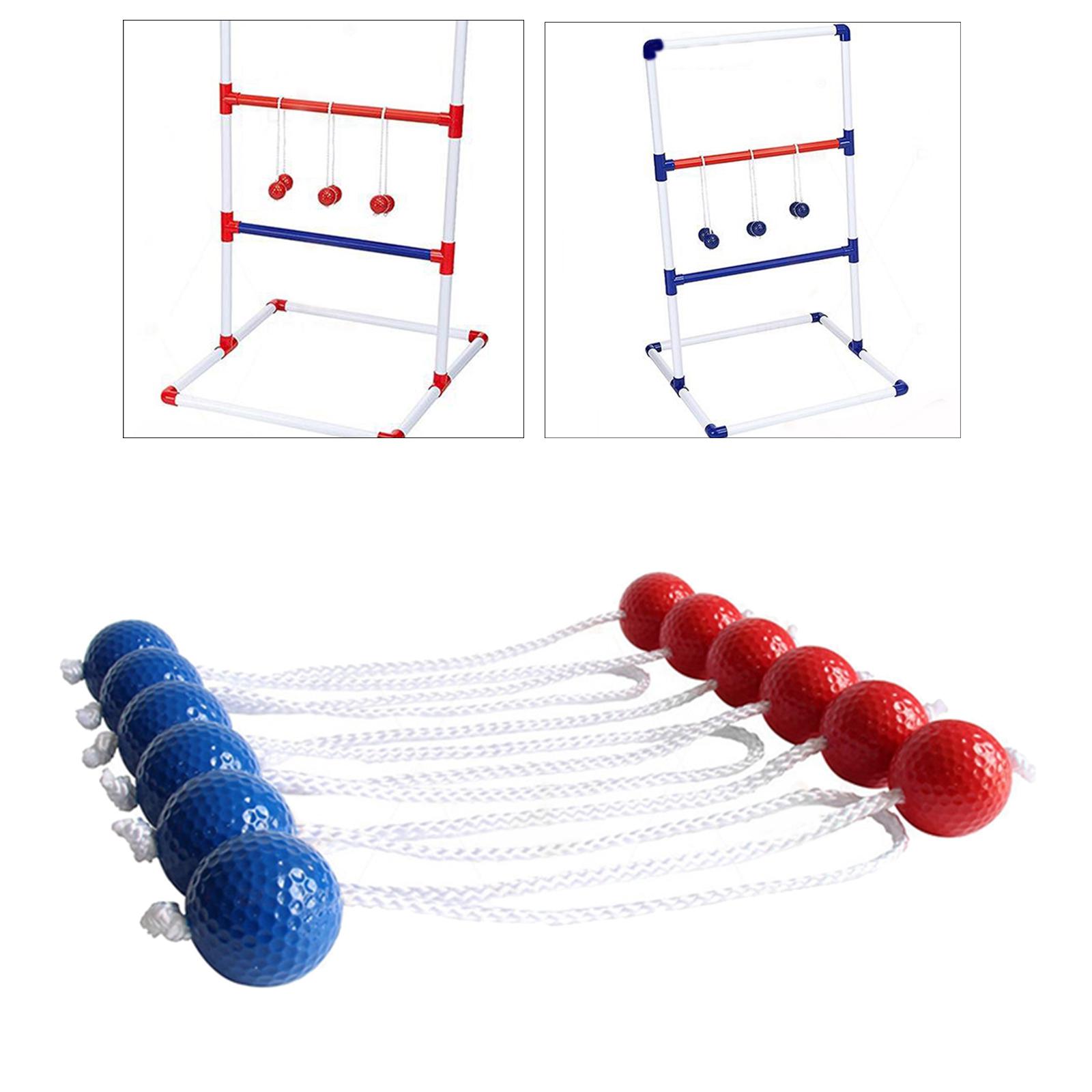 6pcs Golf Ball Ladder Toss Ball Replacement Golf Ball Bolas Hard Golf Training Balls Outdoor Game Ball Set: Red and Blue