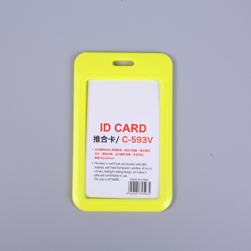 Doctor Nurse ID Card Pass Holder Student ID Card Holder Bus Pass Business Card Case Acrylic Nurse Badge: Light Yellow