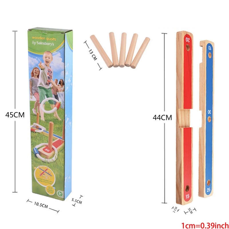Gadgets jardin/extérieur corde QUOITS & chevilles en bois jeu de lancer famille chevilles et corde jeu de lancer