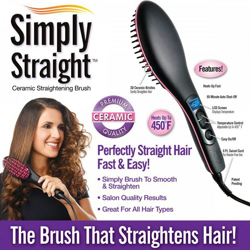 simply straight electric straight comb Electric hair straightner electric plywood ceramic hairdressing tools hair styling