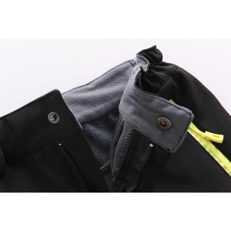 TRVLWEGO Ski Pants Hiking Camping Sports Winter Boy Girl Night Glow Waterproof Breathable Soft Shell Thick Snow Pants Kids