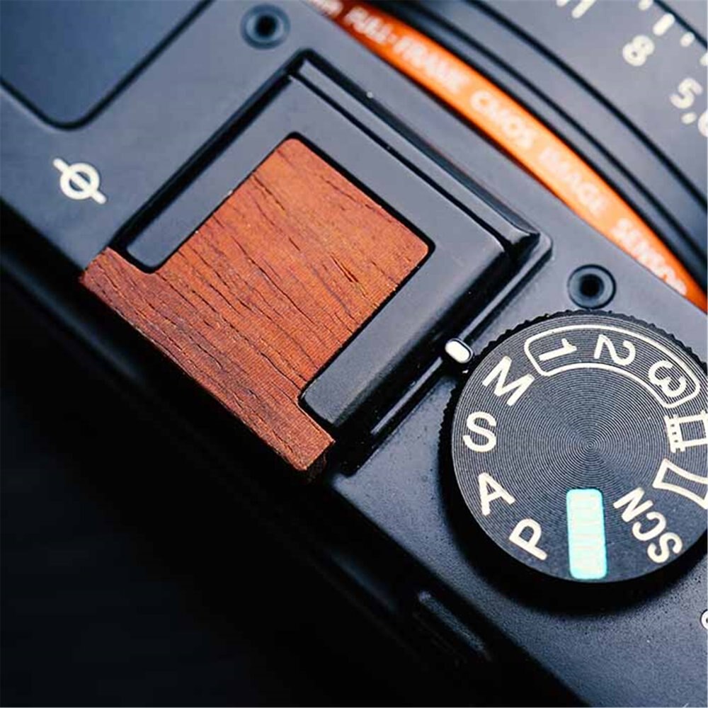 Mahogany Wooden Wood Shoe Cover Soft Shutter Release Button For Sony RX10 M4 RX10 IV RX10 III RX10 M3