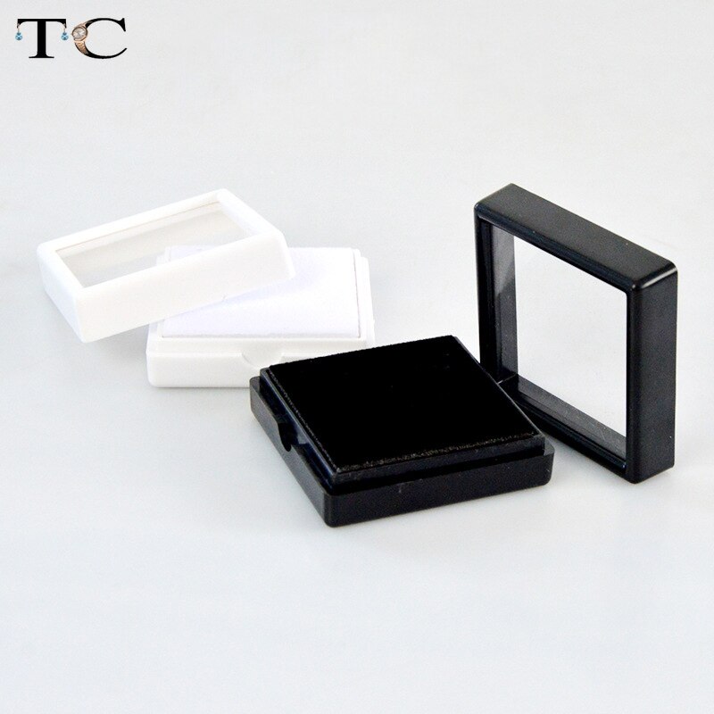 Plastic edelsteendoos vierkante losse diamant verpakkingsdoos edelsteendoos kralen hanger organizer sieradendoos 5 stuks/partij