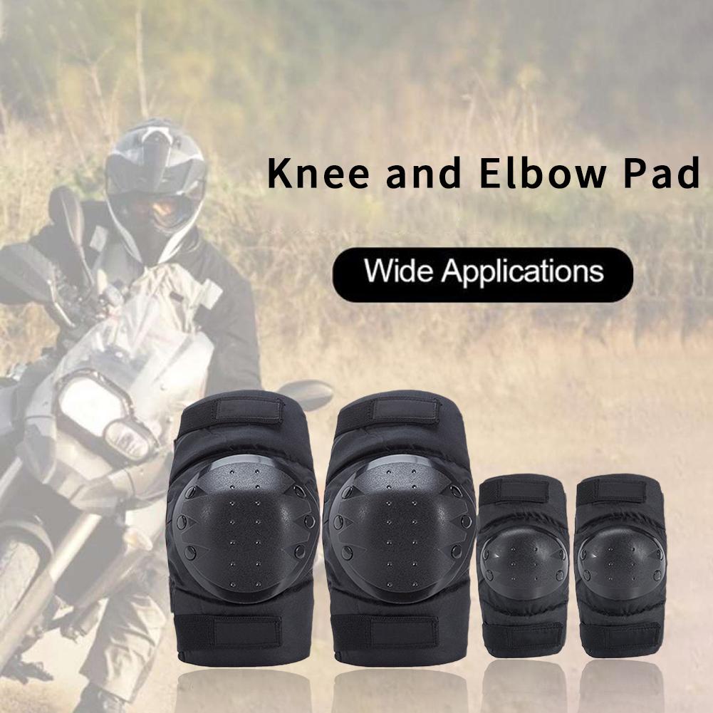 4 Stuks Anti-Val Motorfiets Kniebeschermers Elleboog Pads Set Pe Elleboog Bewakers Light Knee Pads Protector Voor rijden Proteccion Moto