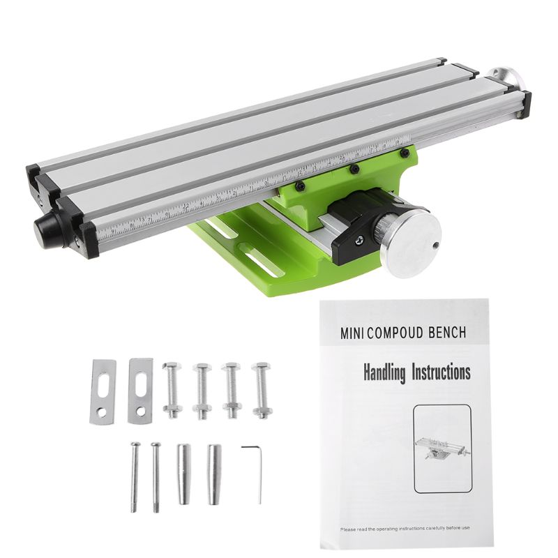 Mini fresadora mesa de trabajo Banco compuesto portátil X-Y Tabla de deslizamiento transversal adjustiva de 2 ejes para prensa de taladro de banco