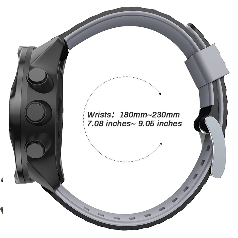per Suunto 7/Suunto 9 cinturino di ricambio cinturino sportivo in silicone morbido per Suunto 9 Baro/9 spartano/9 GPS 24mm cinturino