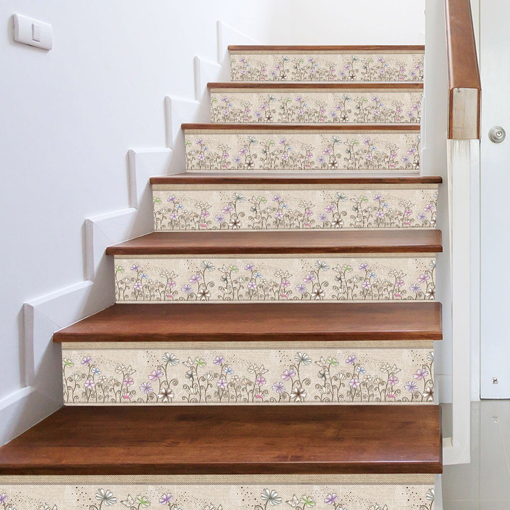 Autocollant d'escalier de Simulation 3D | Autocollant mural imperméable, impression couleur unie, 18x100cm, décoration facile à enlever, pour la maison bricolage: 3