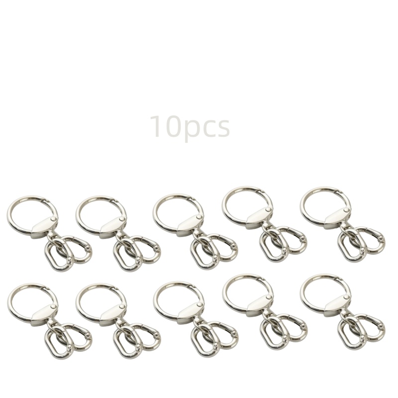 Ensemble de porte-clés robuste: Clips multifonctionnels à anneau en D et mécanisme de verrouillage sécurisé pour système de gestion des clés de bureau: Black