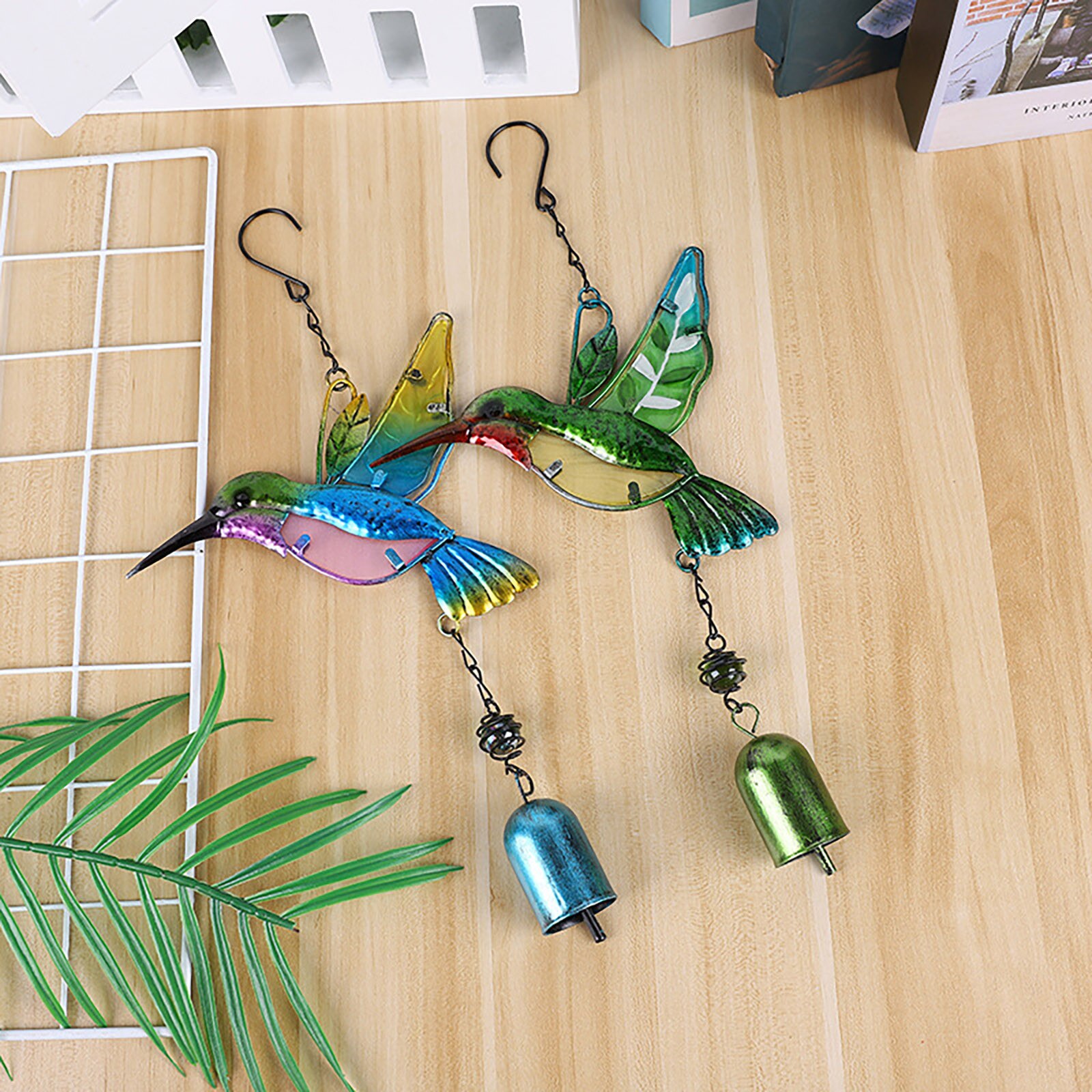 Wind Chimes Aluminum Hanging Ornament Home Outdoor Garden Yard Deco Hummingbird Wind Chime Hangs Pendant for Living room