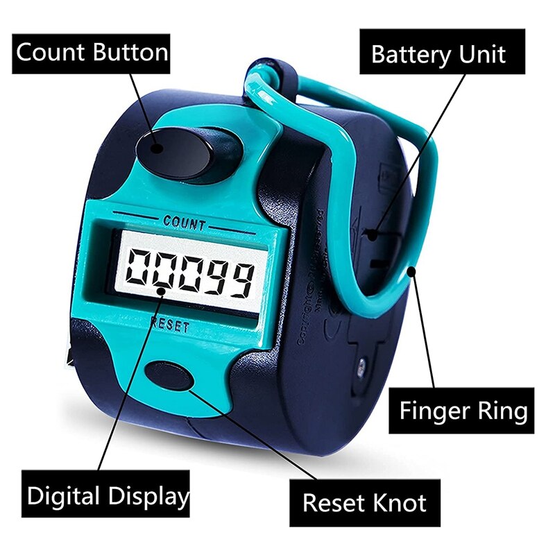 Counter Electronic Clicker Manual Digital Stitch Counter Finger Ring Mechanical Handheld Counter For Row People Golf