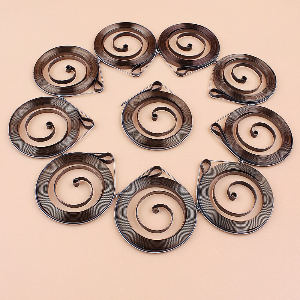 10Pcs/lot Chinese Chainsaw 2500 25cc Starter Recoil Spring for Zenoah Komatsu G2500 25cc 2-Stroke Small Chain Saws Replcement