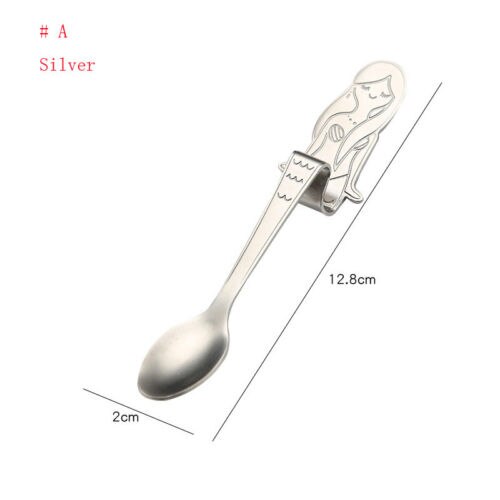 Śliczne w stylu syreny łatwo dopasować łyżki syrenka łyżeczka robić kawy zakrzywiona łyżeczka ze stali nierdzewnej robić przypraw kuchennych