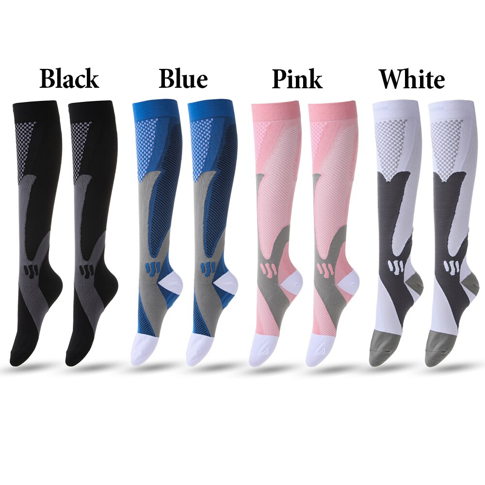 1Pairs 20-30mmHg Copper Compression Socks Unisex Elastic Health Care Graduated Pain Relief Anckle Protection Arch Support L-XXL