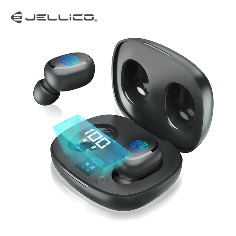 Jellico Tws Bluetooth Oortelefoon Vingerafdruk Touch Bluetooth 5.0 Stereo Bass True Draadloze Koptelefoon Sport Oordopjes Gaming Headset
