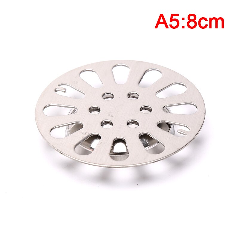 Roestvrij Staal Afvoerputje Cover Overloop Ronde Anti-Verstopping Douche Drain Haar Catcher Voor Badkamer Wassen Machine Wc Riool: A5