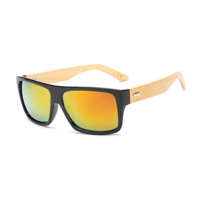 Outdoor wandelzonnebril met houten montuur, dames en heren, winddichte zonnebril, anti-uv-bescherming, rijbril  uv400 11-kp1523: 11-kp1523-c4