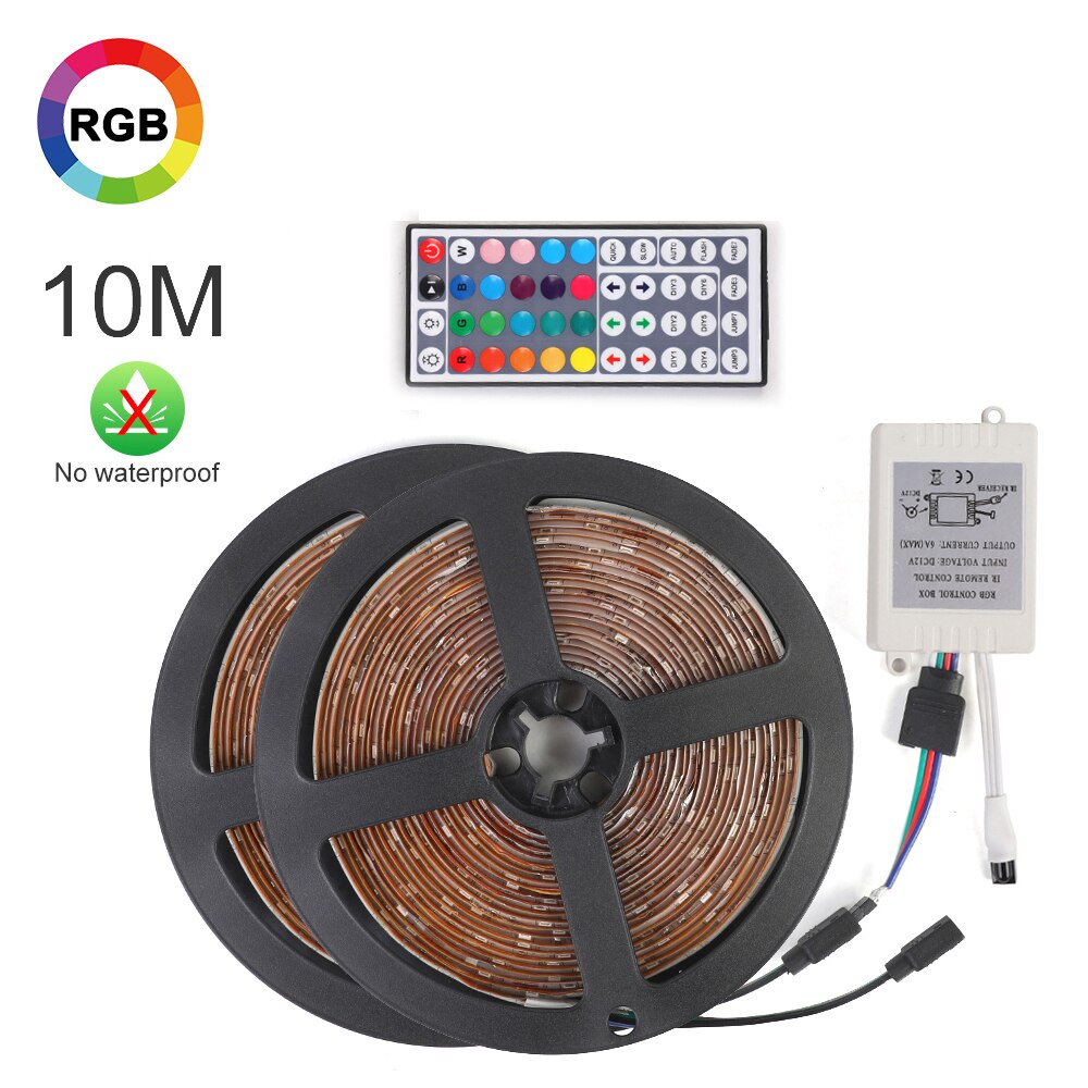 10M RGB 3528 LED Band Multicolor Changing LED Strip Light With 44key Remote Controller String Lights With Self-adhensive Tape: I