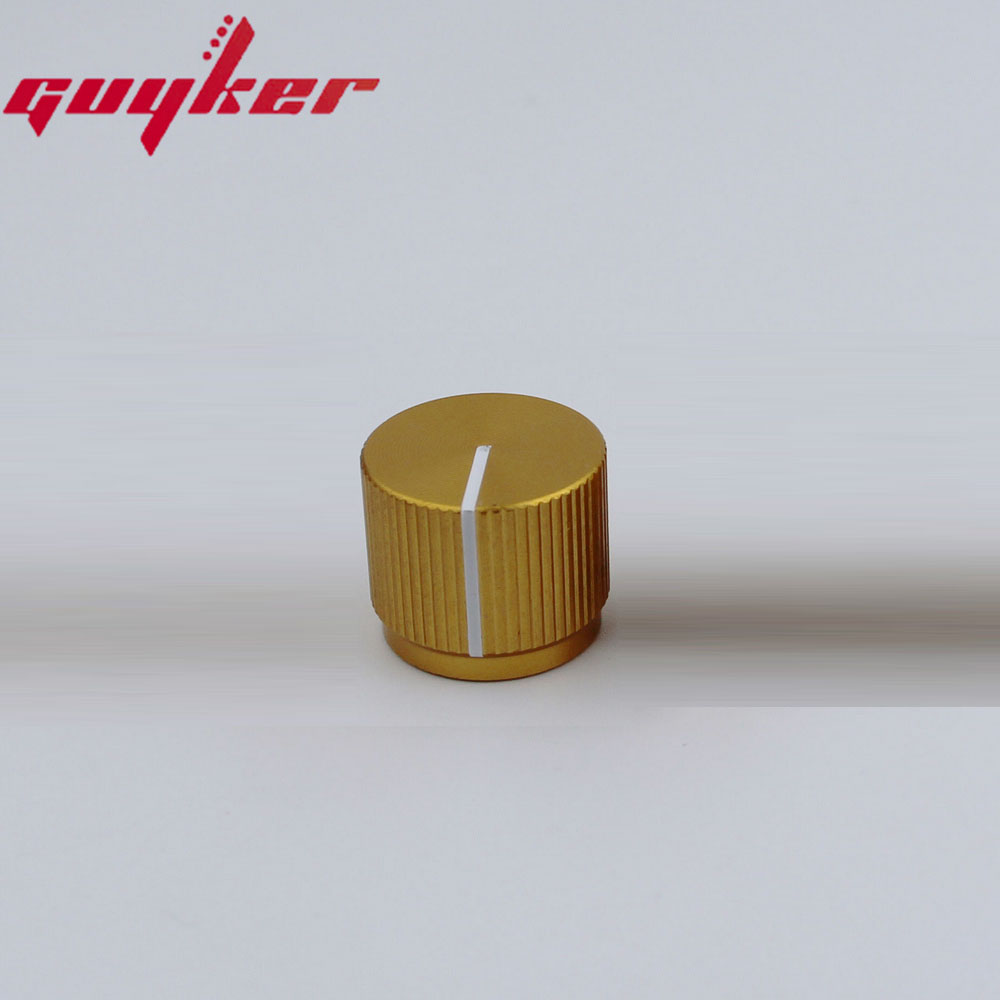 Bouton supérieur plat en aluminium pour basse électrique, 1 pièce, 16MM x 19MM x 6.0MM, disponible en cinq couleurs: Rouge