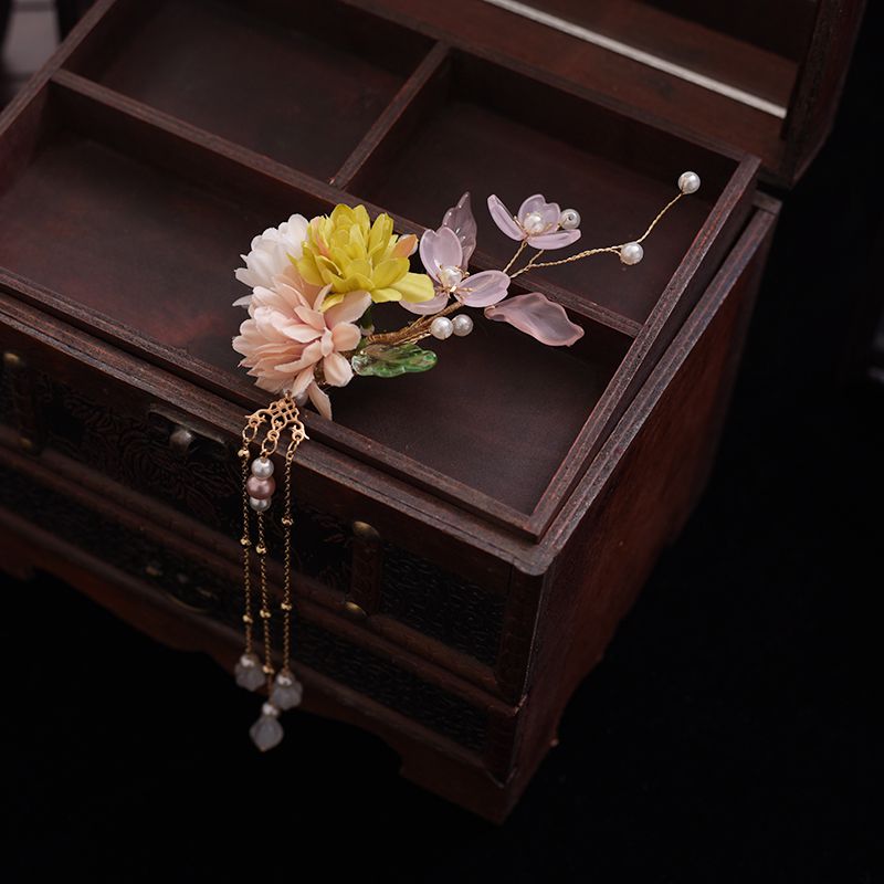 Luxury Hair Accessories for Women Vintage Flower Hairpin Hanfu Hair Clip